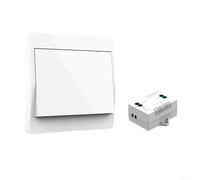 Kit interruttore luce telecomando senza fili, impermeabile, montaggio a parete, senza fili, design senza batterie, per illuminazione interna ed esterna in case, bagni o patii (1v1)