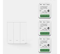 Kit interruttore luce wireless con voce, telecomando RF433, progettato per l'integrazione con sistemi di automazione domestica (C)