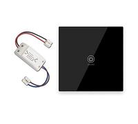 Kit interruttore luci wireless, telecomando senza cablaggio per interruttore pannello wireless a luce led, 1 interruttore e 1 ricevitore