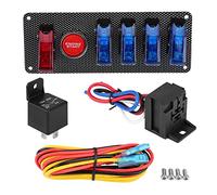 Kit Interruttore Motore Auto, Universale 6 in 1 12V Pannello Interruttore Accensione Accensione Motore Kit Controllo Pulsante Avviamento Motore