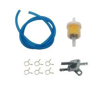 Kit interruttore rubinetto carburante in linea for moto, filtro interno, tubo flessibile da 1 m, fascette for olio, adatto for ATV UTV(Blue)