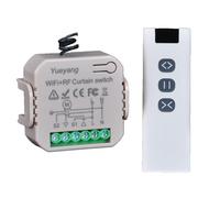 Kit Interruttore Tapparelle WiFi Intelligente (1 Pezzo) | Telecomando RF Incluso, Compatibile con Google Home, Compatibile con Alexa, App Tuya/Smart Life, Controllo Manuale e Remoto