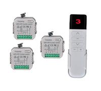 Kit Interruttore Tapparelle WiFi Intelligente (3 Pezzi) | Telecomando RF, Compatibile con Google Home, Alexa, App Tuya/Smart Life, Controllo Manuale e Remoto