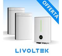 Kit inverter ibrido monofase Hyper 6000 e 2 batterie al litio BLF51-5 da 5,12 kW