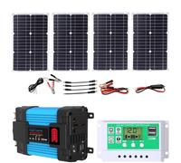 Kit inverter solare da 4000/6000 W con pannello da 100 W | Kit solare off-grid: pannello da 100 W, inverter sinusoidale puro da 4000 W/6000 W, controller PWM 50 A