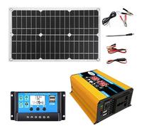Kit inverter solare off-grid da 4000 W con pannello impermeabile da 18 W, controller da 30 A, 2 porte e display LED for casa/camper