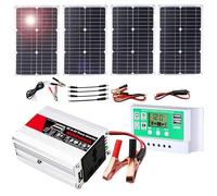 Kit inverter solare off-grid da 600 W con controller da 50 A for camper, furgone, barca e avventure in campeggio(100W)