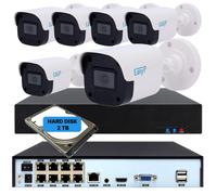 Kit IP POE 6 Telecamere bullet 2 MP 2.8mm con audio NVR 8 Ingressi Motion detect