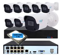 Kit IP POE 8 Telecamere bullet 2 MP 2.8mm con audio NVR 8 Ingressi Motion detect