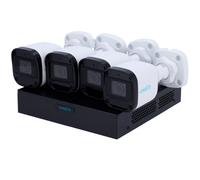 Kit IP Poe videosorveglianza NVR 8 CH 4 Telecamere con microfono 4 Cavi Omaggio