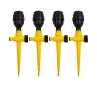 Kit irrigatore agricolo da 4 pezzi con rotazione di 360 gradi per una copertura uniforme del prato ABS e metodo di installazione di inserimento diretto del terreno