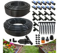 acquaverde | Kit Irrigazione a Goccia Orto da 100 mq con Ala Gocciolante 2 l/h passo 60 cm, Impianto Completo di Raccordi e Filtro, Sistema Irriguo ideale anche per Piante e Giardino - MADE IN ITALY