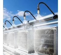 Kit Irrigazione a Goccia Raffreddamento a Nebulizzazione per Condizionatori | Kit di Irrigazione a Goccia Regolabile con Attacco Rapido, Tubo 8mm, con Braccio Nebulizzatore Flessibile e Ugelli Rimovibili