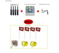KIT IRRIGAZIONE HUNTER 4 POPUP+CENTRALINA+1SENSORE PRATO GIARDINO+ POP UP