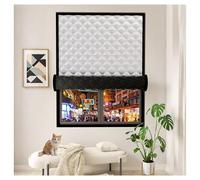 Kit isolante spesso riutilizzabile Copertura termica insonorizzata, pellicola termoriflettente antivento per balcone e tetto della veranda, senza perforazione argento W145cm*H280cm