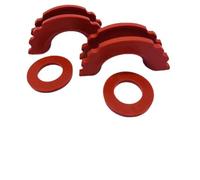 Kit isolatore per grilli rossi con anello a D per grilli da traino da 3/4", protezione in gomma per recupero fuoristrada Jeep Truck