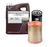Kit Ispezione 2 Pezzi MANNOL 7703 Energy Formula PSA 5W-30 Olio Motore 5 L