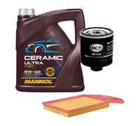 Kit Ispezione 2 Pezzi MANNOL 7727 CERAMIC ULTRA SAE 5W 40 Olio Motore 4 Litri