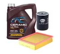 Kit Ispezione 2 Pezzi MANNOL 7727 CERAMIC ULTRA SAE 5W 40 Olio Motore 4 Litri