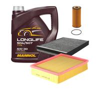 Kit Ispezione 3 Parti MANNOL 7715 Longlife 5W-30 Olio Motore 4 Litri