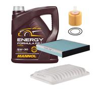 Kit Ispezione 3 Pezzi MANNOL 7703 Energy Formula PSA 5W-30 Olio Motore 4 Litri
