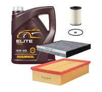 Kit Ispezione 3 Pezzi MANNOL Elite 5W-40 Olio Motore 5 Litri Per Audi