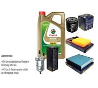 Kit Ispezione Filtro Castrol 5L Olio 5W30 per Volkswagen Polo 6R_
