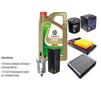 Kit Ispezione Filtro Castrol 5L Olio 5W30 per VW Polo 6R