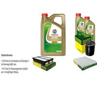 KIT ISPEZIONE FILTRO CASTROL 7L OLIO 5W30 per KIA Sportage JE_ 2.0 CRDi 4WD