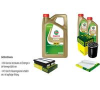 Kit Ispezione Filtro Castrol 7L Olio 5W30 per Kia Sportage Je _ 2.0 Crdi 4WD
