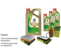 Kit Ispezione Filtro Castrol 8L Olio 5W30 per Opel Vivaro Van F7 2.5