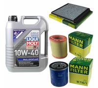Kit Ispezione Filtro Liqui Moly Olio 5L 10W-40 per Peugeot per Coppia Combispace
