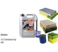 Kit Ispezione Filtro Liqui Moly Olio 5L 5W-30 per Peugeot 307 Cc 3B 2.0 16V 3A