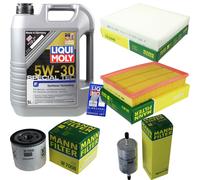 Kit Ispezione Filtro Liqui Moly Olio 5L 5W-30 per Volvo C30 V50 Mw 1.6 Stick