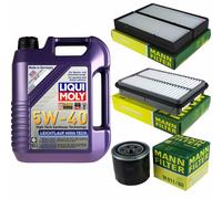 Kit Ispezione Filtro Liqui Moly Olio 5L 5W-40 per Hyundai Santa Fé i' Sm 2.7