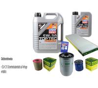 Kit Ispezione Filtro Liqui Moly Olio 6L 5W-30 per Peugeot Boxer Bus 230P 2.5 D