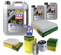 Kit Ispezione Filtro LIQUI MOLY Olio 7L 5W-30 per Volvo S60 II 134 T5 V60 di Bw