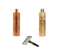 Kit iv san bernard shampoo caviar 1000 ml + balsamo caviar 1000 ml + cardatore M