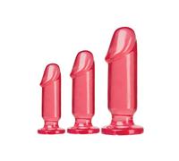 Kit Johnson Crystal Jellies Kit di avviamento anale Plug Anale Rosa