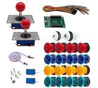 Kit Joystick e Pulsanti Arcade 2 Giocatori Pulsanti Generico Joystick Zippyy Aste Corte Palle Mappa XinMoTek Videogiochi Retro Gaming