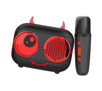 CGV Kit karaoke/altoparlante Bluetooth e microfono senza fili Diablo | effetti vocali magici, controllo degli effetti sul microfono | compatibile con iOS e Android | Durata 8 ore, ricarica USB