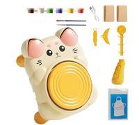 Kit Kid Pottery Wheel Kit - Giocattolo per la Macchina per Argilla per Principianti | Tavolo da Rotazione Elettrico con Strumenti scolpiti, attività di educazione Creative per Le 'apprendimen