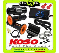 KIT KOSO MOTO COMPLETO TERMOMETRO STAFFA SENSORE M10x1 RACCORDO 18mm MANOPOLE