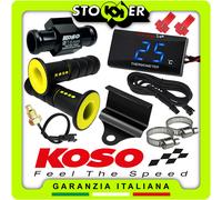KIT KOSO per MOTO TERMOMETRO SENSORE ACQUA M10x1 RACCORDO 16mm STAFFA MANOPOLE