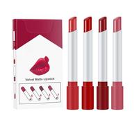 Kit labbro rossetto opaco da 4 pezzi, colore che cambia il colore di velluto matto crema a tazza antiaderente lucidalabbra, soggiorno impermeabile tutto il giorno, a prova di trasferimento