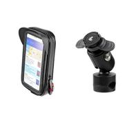 Kit LAMPA porta smartphone UNIVERSALE per moto fissaggio su asta specchietti