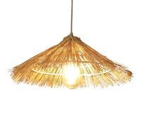 Kit lampada a sospensione con vite d'erba, lampada a sospensione personalizzata in stile country, tavolo da pranzo, illuminazione primitiva regolabile, lampada a sospensione tropicale in stile sud-est