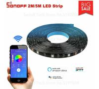 Kit Lampada Striscia LED RGB Impermeabile Smart WIFI Sonoff Per Google Alexa 5m