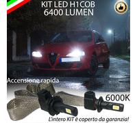 KIT LAMPADE ABBAGLIANTI LED ALFA 147 RESTYLING LED H1 6000K ULTRALUMINOSI XENO