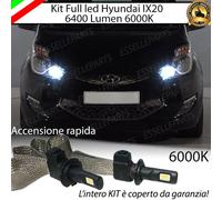 KIT LAMPADE ABBAGLIANTI LED HYUNDAI IX20 LED H7 6000K NO ERRORE 6400 LUMEN